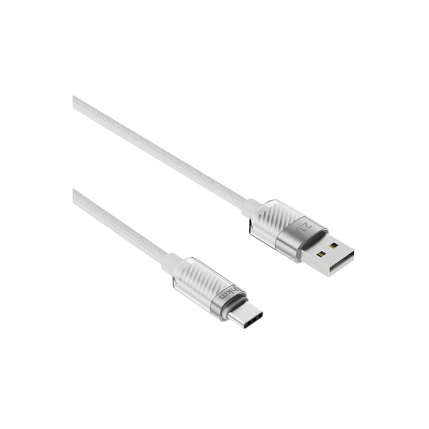 hkm tech KNIT GLAM 2.1A Hızlı Şarj Destekli, USB-A to Type-C Şarj ve Data Aktarım Kablosu