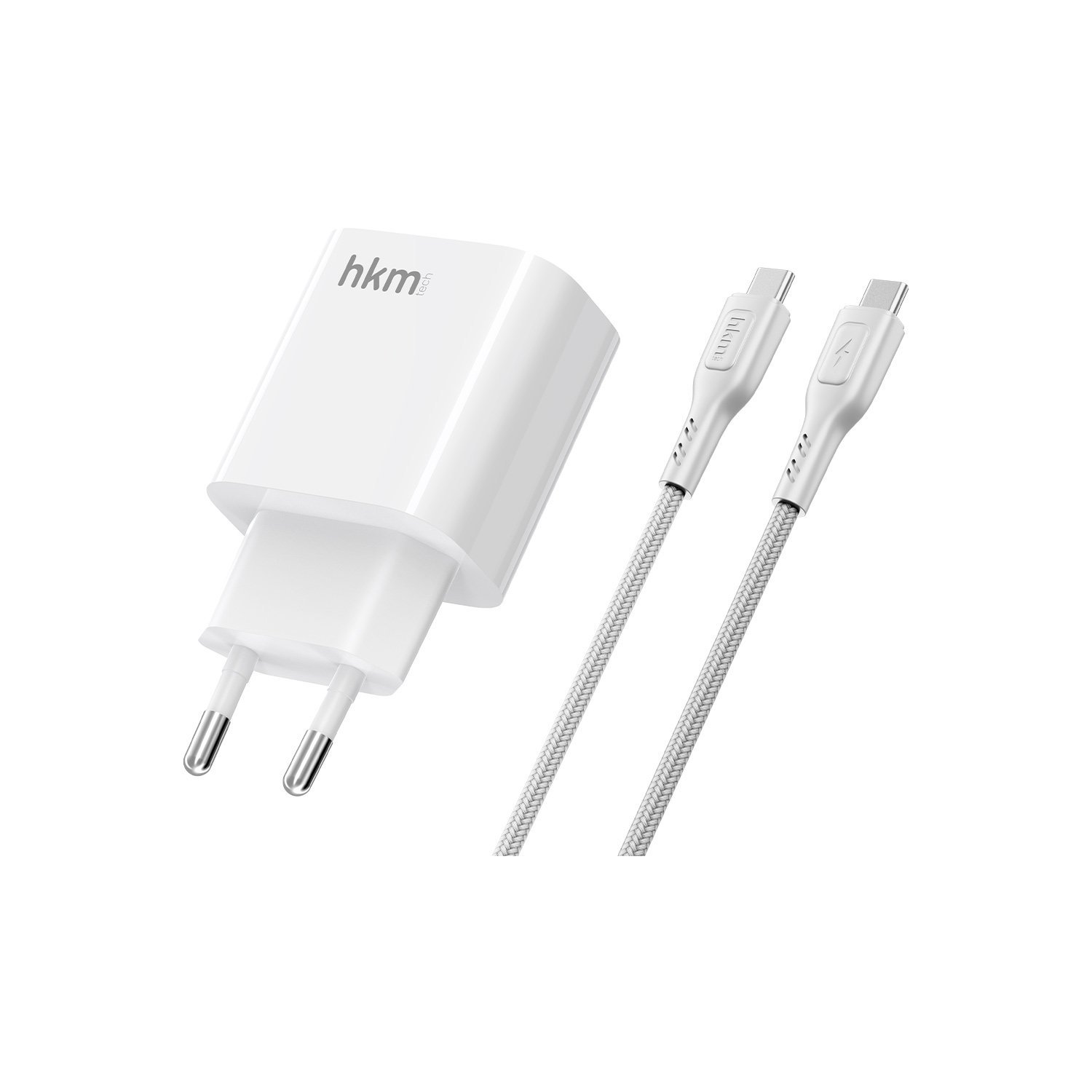 hkm tech BOLT DUO 20W Type-C Kablo ve Adaptör Seti