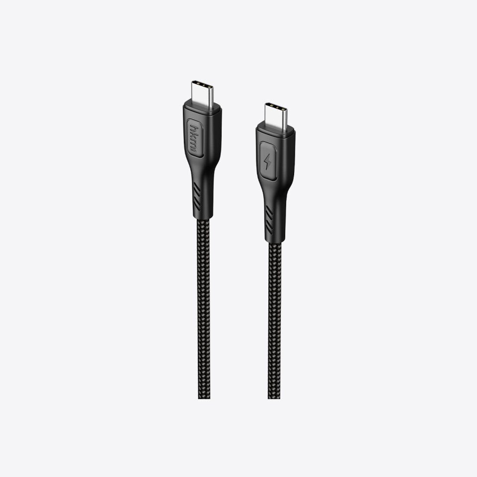 hkm tech KNIT 60W Hızlı Şarj Destekli, Type-C to Type-C Şarj ve Data Aktarım Kablosu