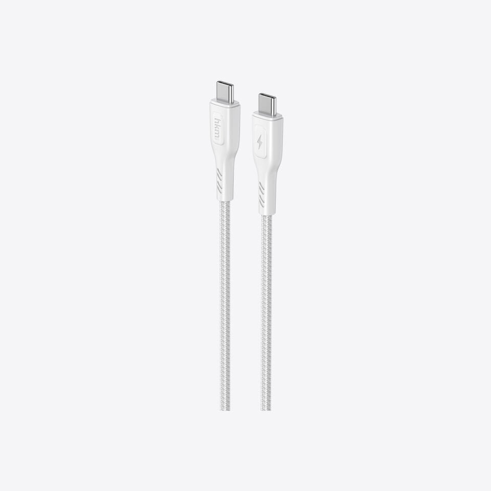 hkm tech KNIT 60W Hızlı Şarj Destekli, Type-C to Type-C Şarj ve Data Aktarım Kablosu