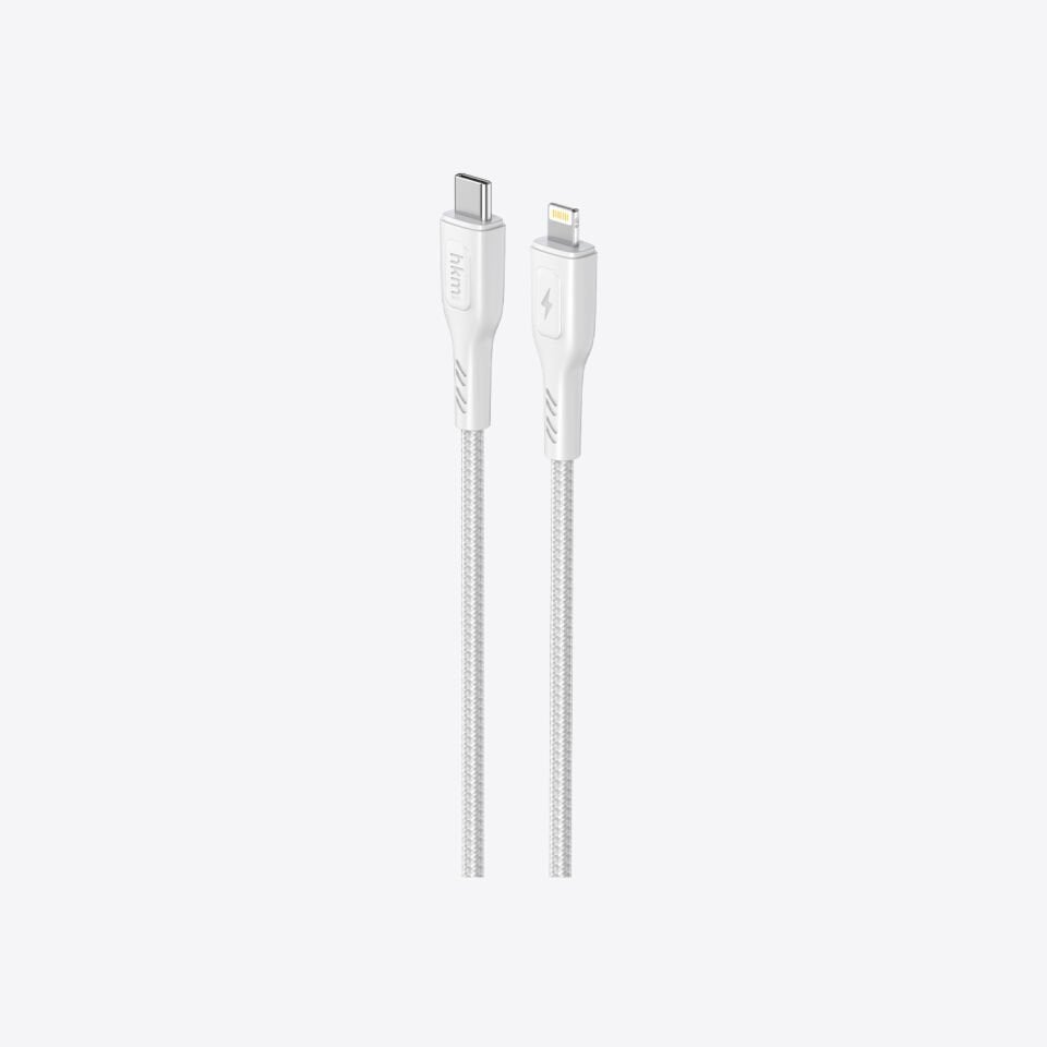 hkm tech KNIT 30W Hızlı Şarj Destekli, Type-C to Lightning Şarj ve Data Aktarım Kablosu