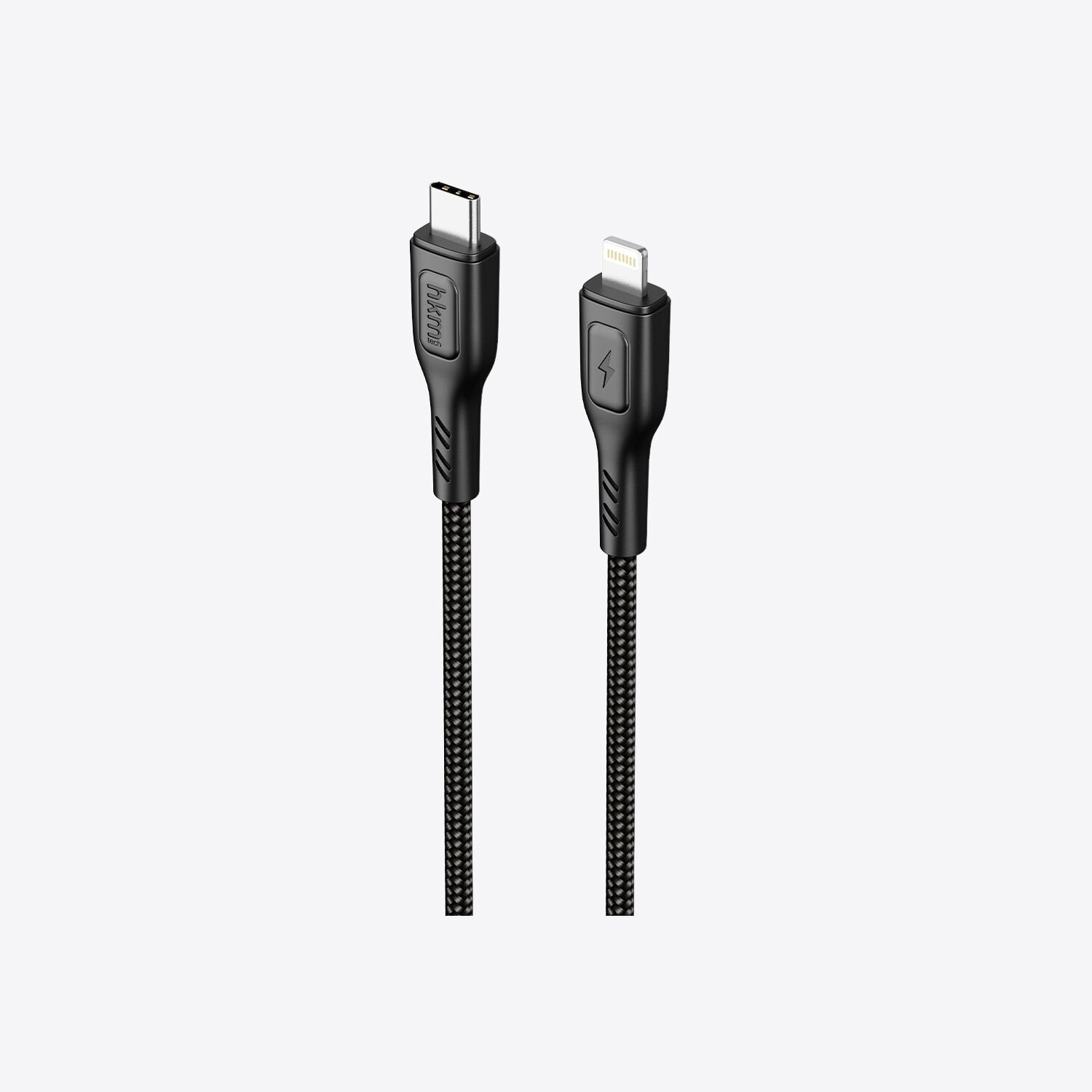 hkm tech KNIT 30W Hızlı Şarj Destekli, Type-C to Lightning Şarj ve Data Aktarım Kablosu Siyah