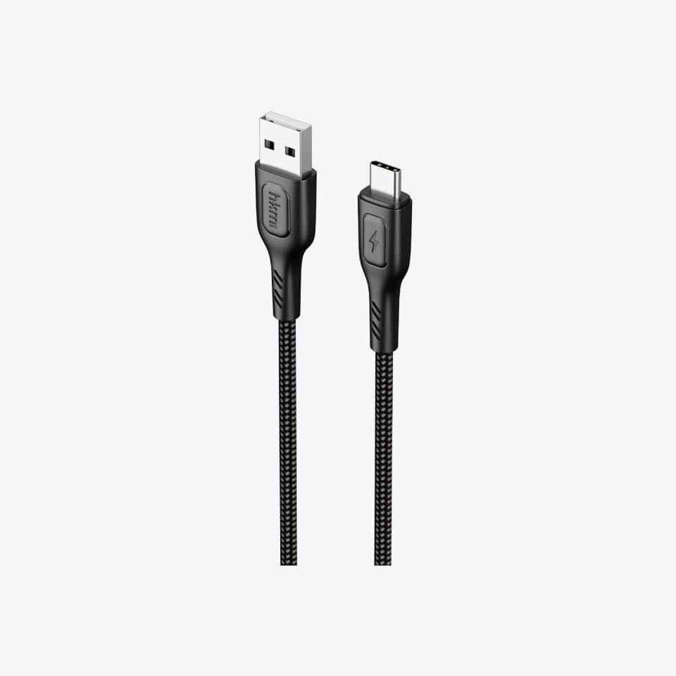 hkm tech KNIT 2A Çıkışlı, USB-A to Type-C Şarj ve Data Aktarım Kablosu
