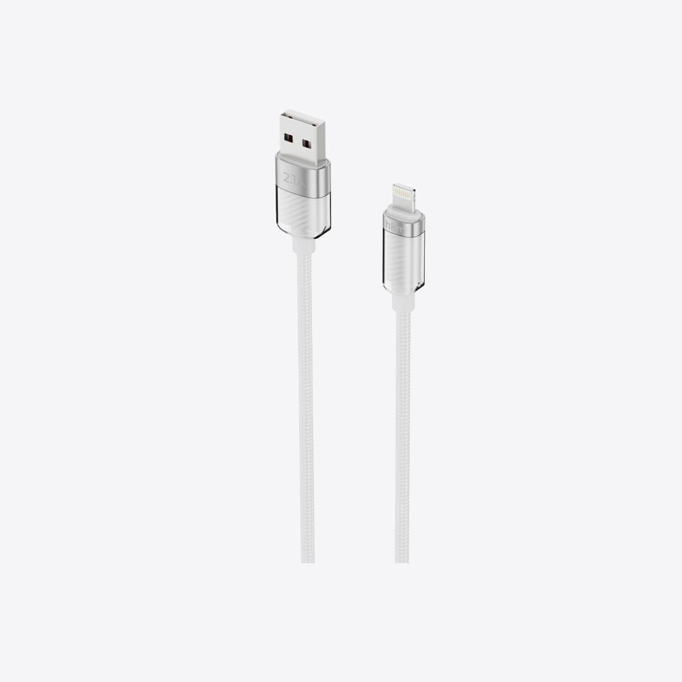 hkm tech KNIT GLAM 2.1A Hızlı Şarj Destekli, USB-A to Lightning Şarj ve Data Aktarım Kablosu