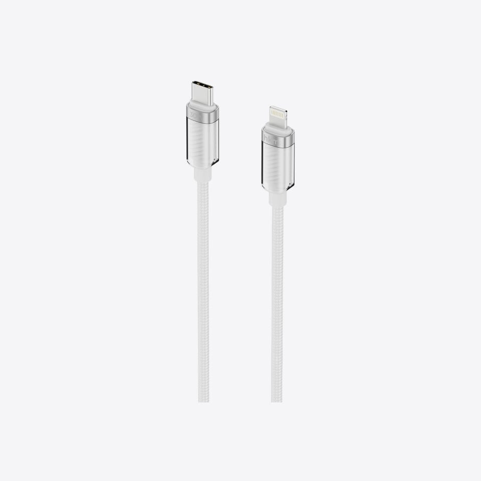 hkm tech KNIT GLAM 30W Hızlı Şarj Destekli, Type-C to Lightning Şarj ve Data Aktarım Kablosu