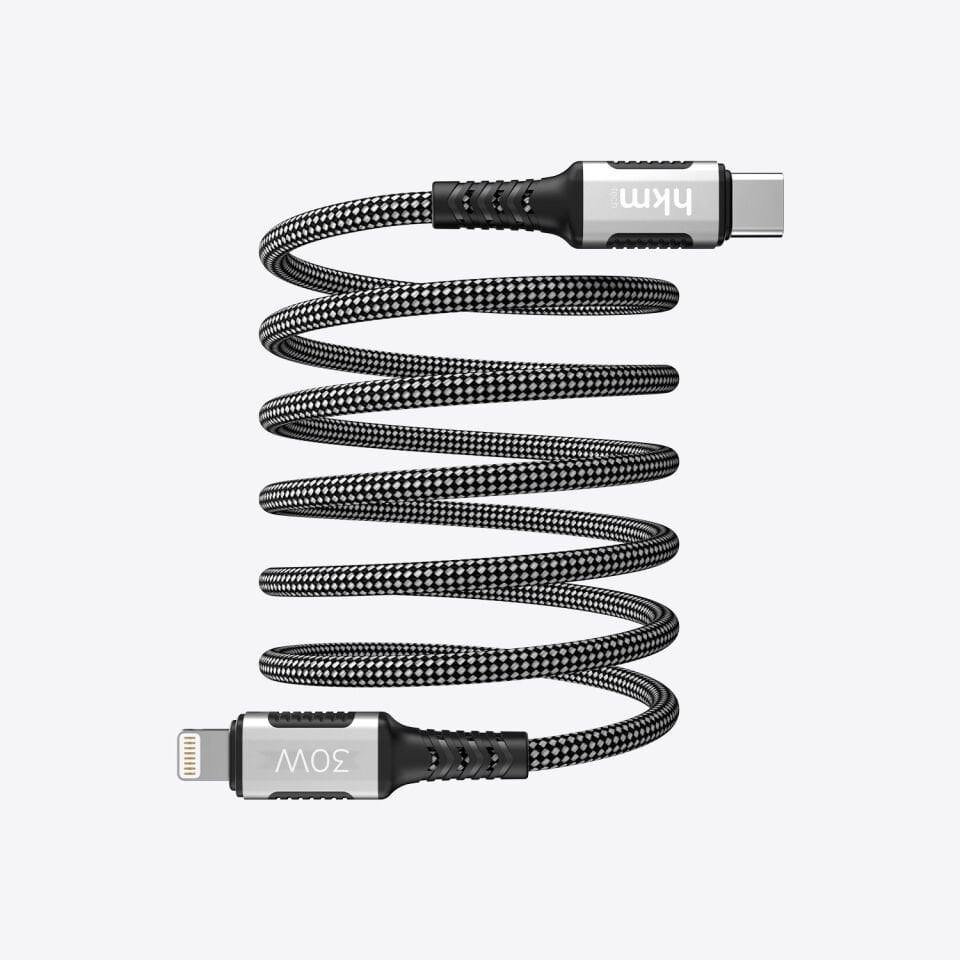 hkm tech DYNAMIC 30W Hızlı Şarj Destekli, Mıknatıslı, Type-C to Lightning Şarj ve Data Aktarım Kablosu