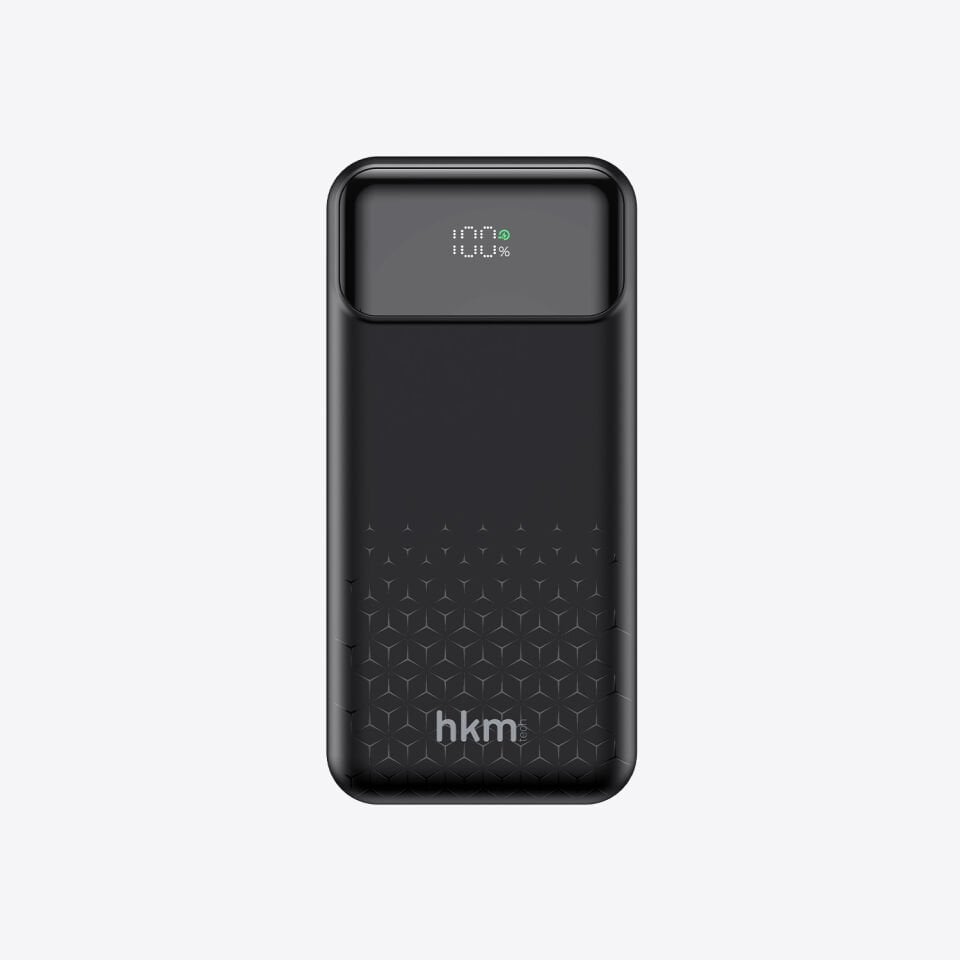 hkm tech POWER NANO 20.000 mAh 20W Hızlı Şarj Destekli, Type-C ve Lightning Kablolu Powerbank