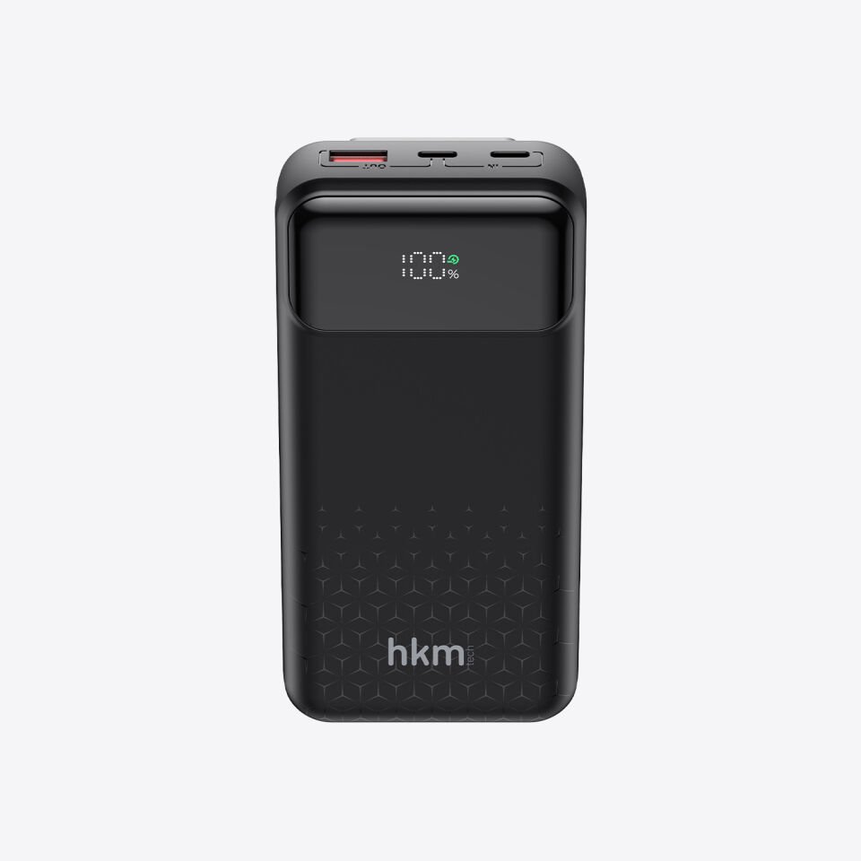 hkm tech POWER NANO 20.000 mAh 20W Hızlı Şarj Destekli, Type-C ve Lightning Kablolu Powerbank