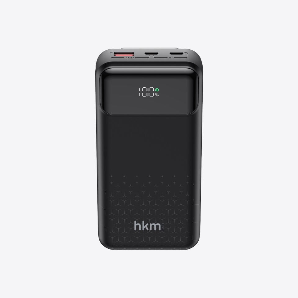 hkm tech POWER NANO 20.000 mAh 20W Hızlı Şarj Destekli, Type-C ve Lightning Kablolu Powerbank