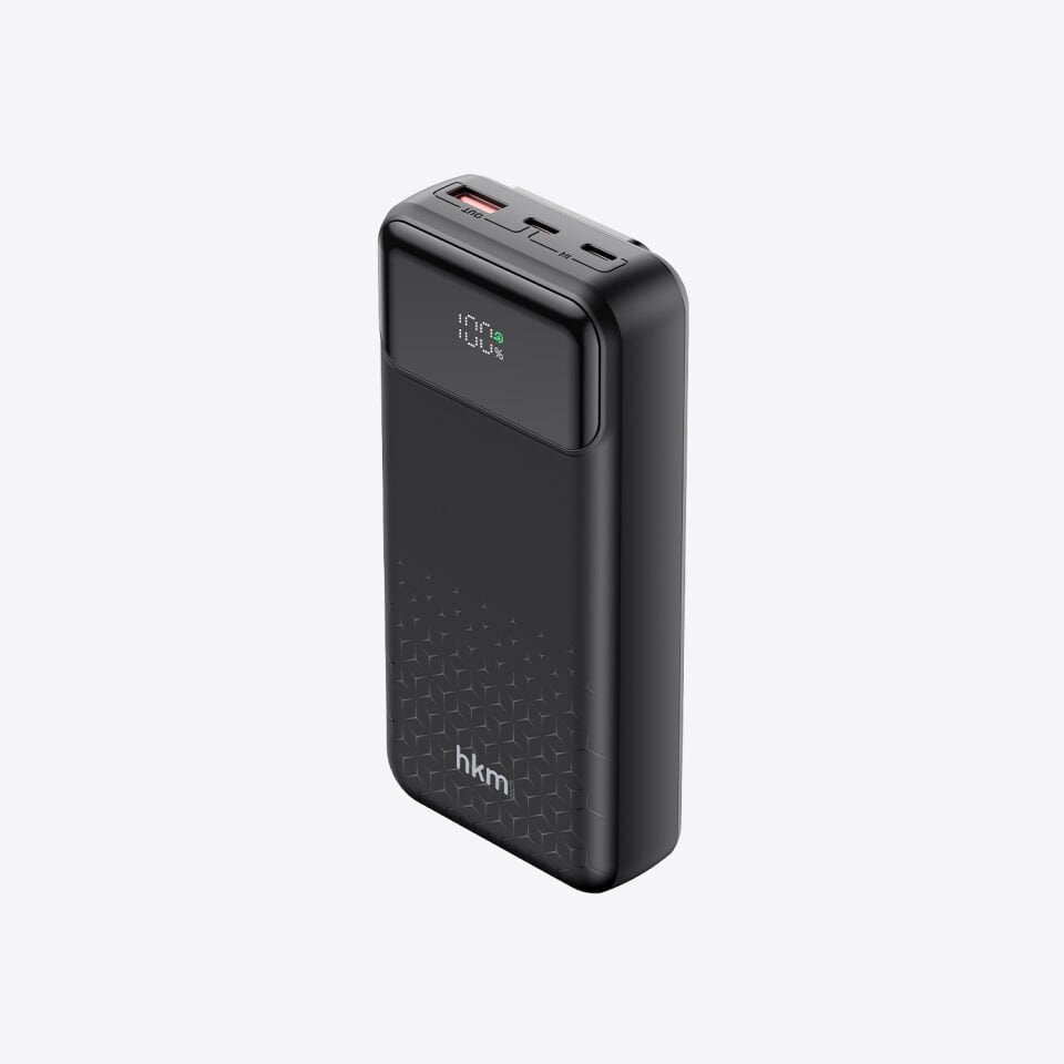 hkm tech POWER NANO 20.000 mAh 20W Hızlı Şarj Destekli, Type-C ve Lightning Kablolu Powerbank