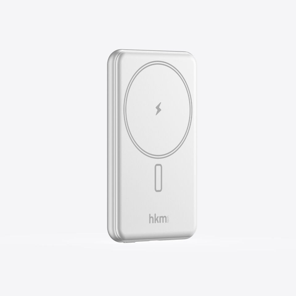 hkm tech MAG LITE 5.000 mAh 20W MagSafe Uyumlu Kablosuz Ultra İnce Powerbank