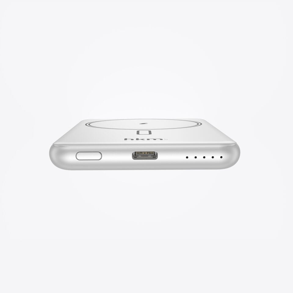 hkm tech MAG LITE 5.000 mAh 20W MagSafe Uyumlu Kablosuz Ultra İnce Powerbank