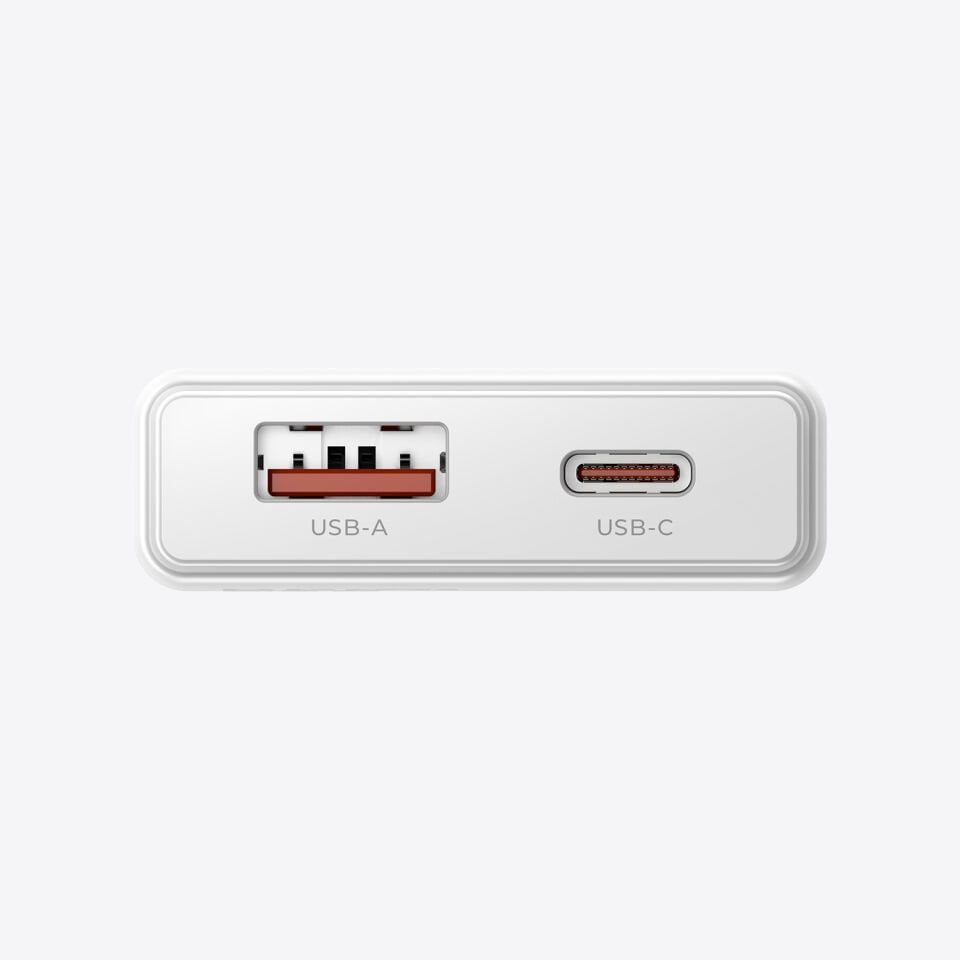 hkm tech EXTRA SLIM GaN 20W USB-A ve Type-C Çift Portlu Ultra İnce ve Hızlı Şarj Aleti