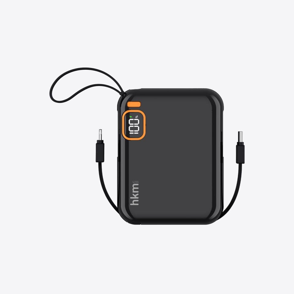 hkm tech POWER DUO 10.000 mAh 20W Hızlı Şarj Destekli, Type-C ve Lightning Kablolu Powerbank