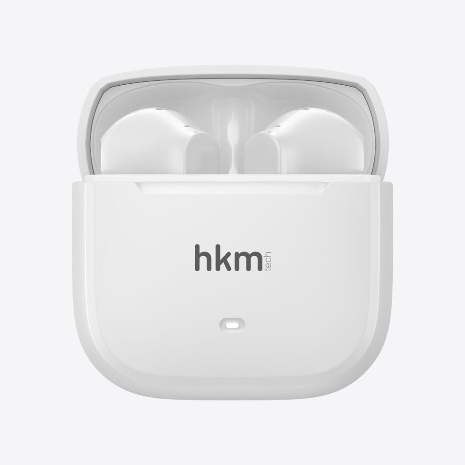 hkm tech OPUS LIFE Bluetooth Kulak İçi TWS Kulaklık, 4 Mikrofonlu ENC, 25 Saat Çalma, Beyaz