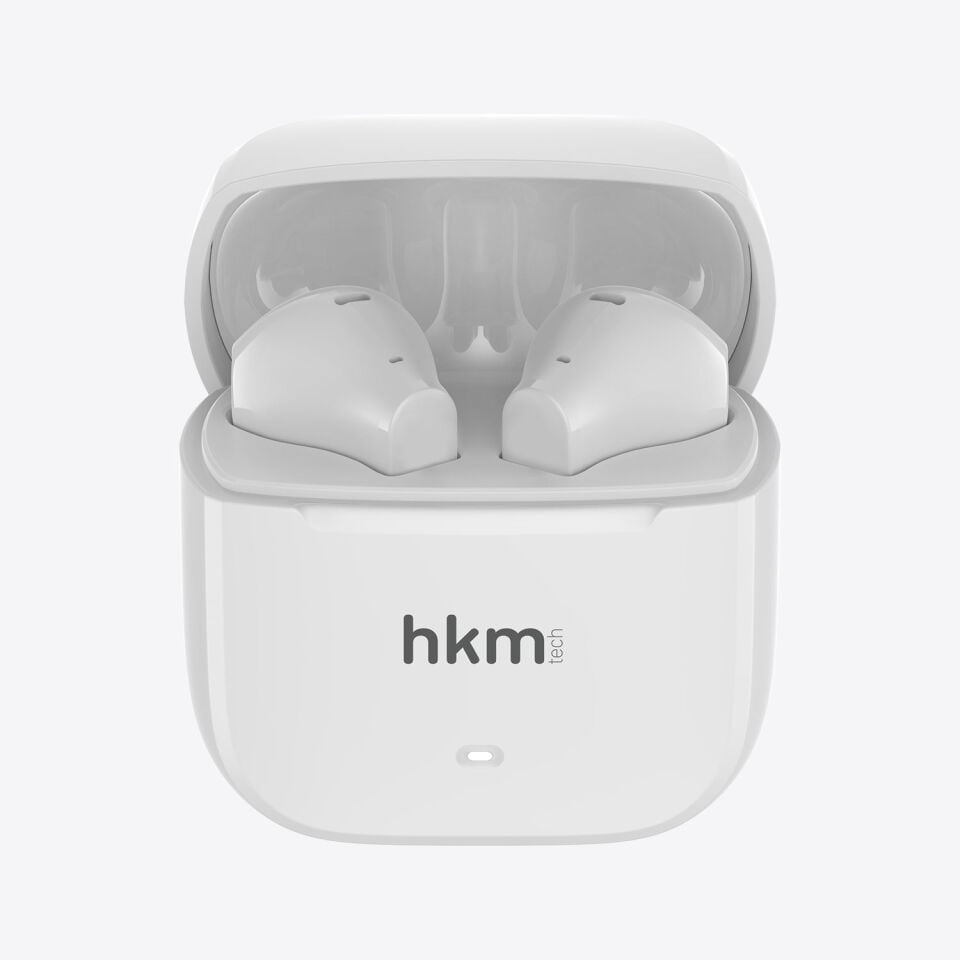 hkm tech OPUS LIFE Bluetooth Kulak İçi TWS Kulaklık, 4 Mikrofonlu ENC, 25 Saat Çalma, Beyaz