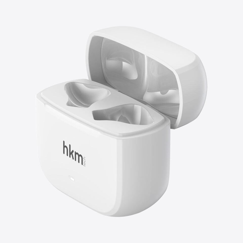 hkm tech OPUS LIFE Bluetooth Kulak İçi TWS Kulaklık, 4 Mikrofonlu ENC, 25 Saat Çalma, Beyaz